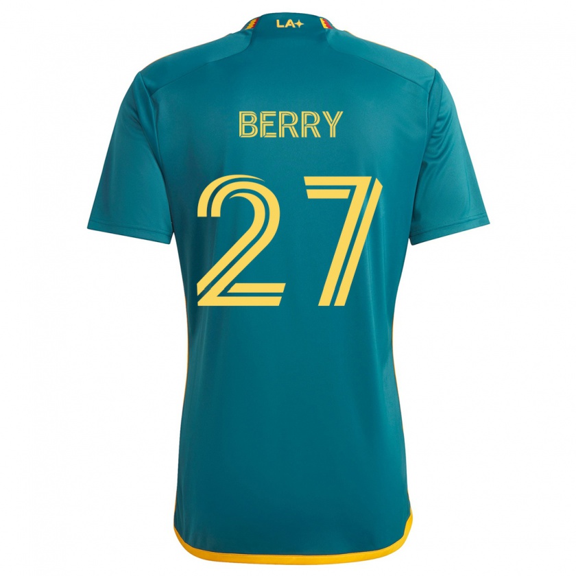 Kandiny Hombre Camiseta Miguel Berry #27 Verde Amarillo 2ª Equipación 2024/25 La Camisa Chile