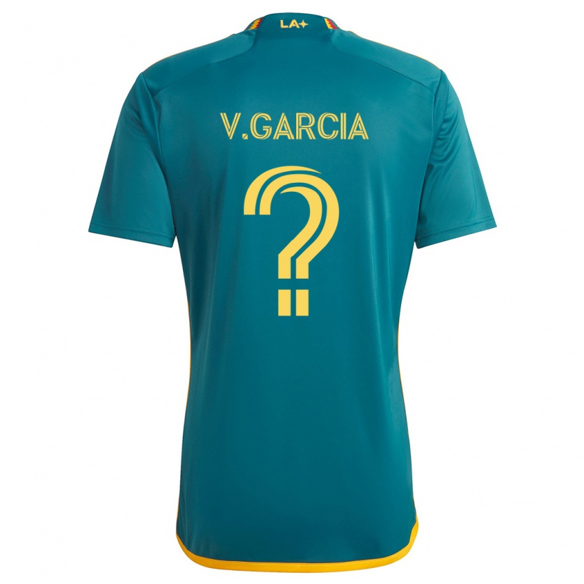 Kandiny Hombre Camiseta Vicente Garcia #0 Verde Amarillo 2ª Equipación 2024/25 La Camisa Chile