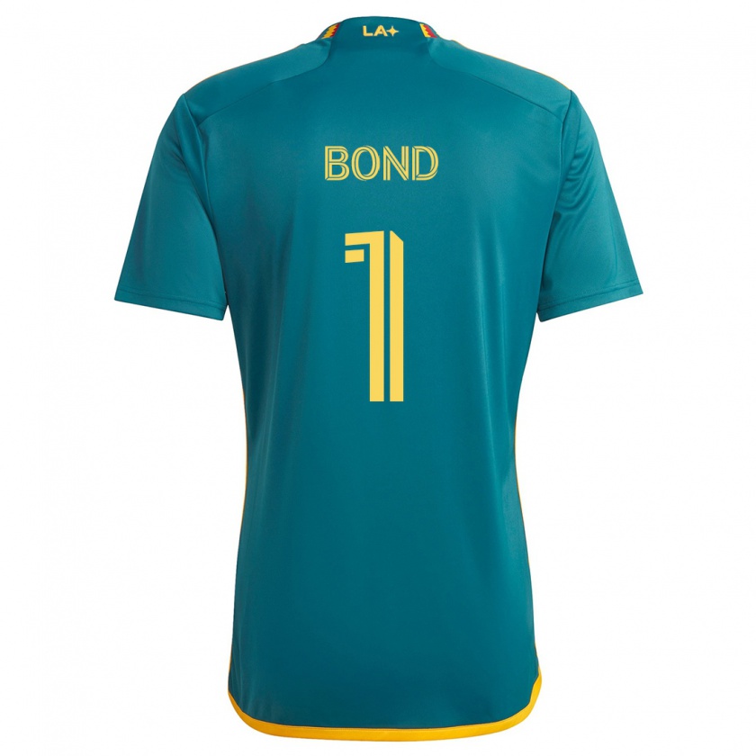 Kandiny Hombre Camiseta Jonathan Bond #1 Verde Amarillo 2ª Equipación 2024/25 La Camisa Chile