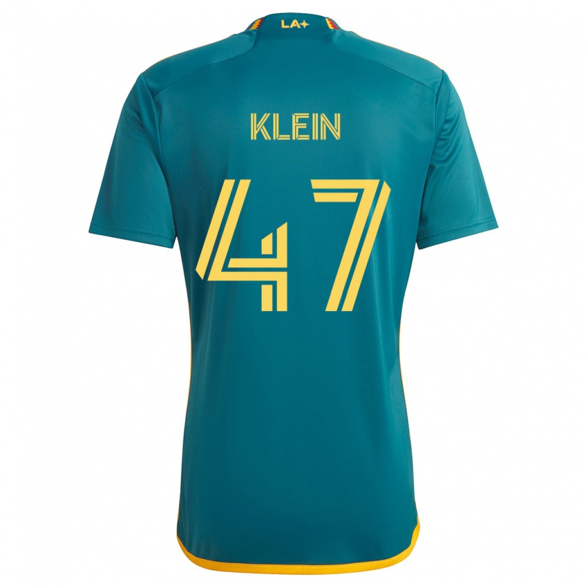 Kandiny Hombre Camiseta Carson Klein #47 Verde Amarillo 2ª Equipación 2024/25 La Camisa Chile