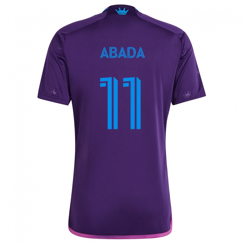 Kandiny Hombre Camiseta Liel Abada #11 Azul Morado 2ª Equipación 2024/25 La Camisa Chile