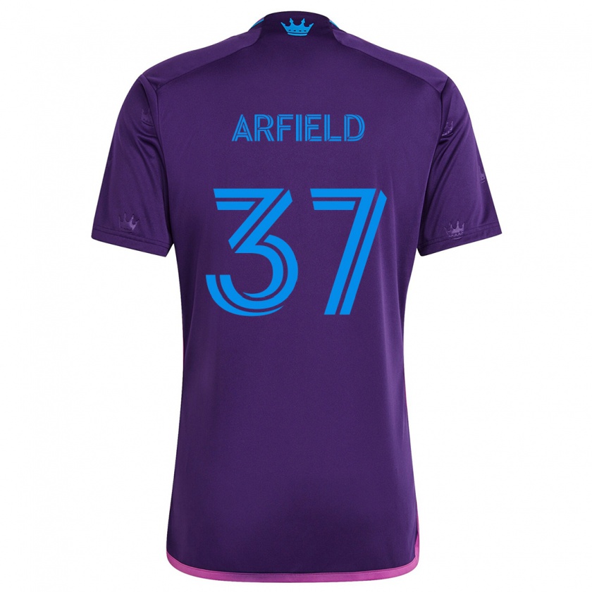 Kandiny Hombre Camiseta Scott Arfield #37 Azul Morado 2ª Equipación 2024/25 La Camisa Chile