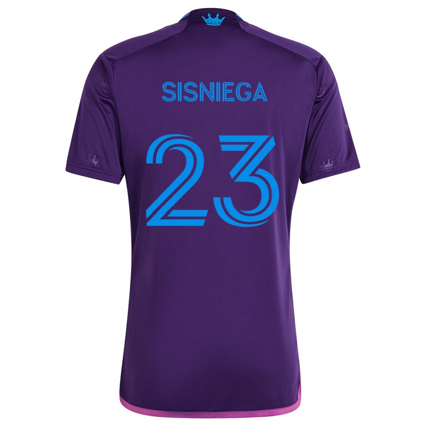 Kandiny Hombre Camiseta Pablo Sisniega #23 Azul Morado 2ª Equipación 2024/25 La Camisa Chile