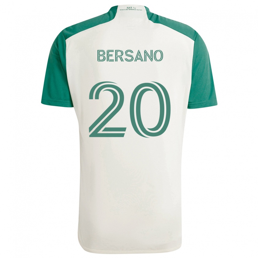 Kandiny Hombre Camiseta Matt Bersano #20 Colores Tostados Verde 2ª Equipación 2024/25 La Camisa Chile