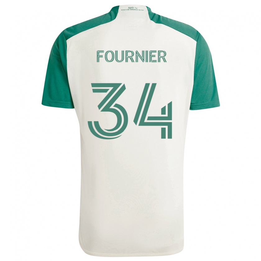 Kandiny Hombre Camiseta Drake Fournier #34 Colores Tostados Verde 2ª Equipación 2024/25 La Camisa Chile