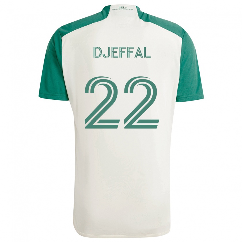 Kandiny Hombre Camiseta Sofiane Djeffal #22 Colores Tostados Verde 2ª Equipación 2024/25 La Camisa Chile