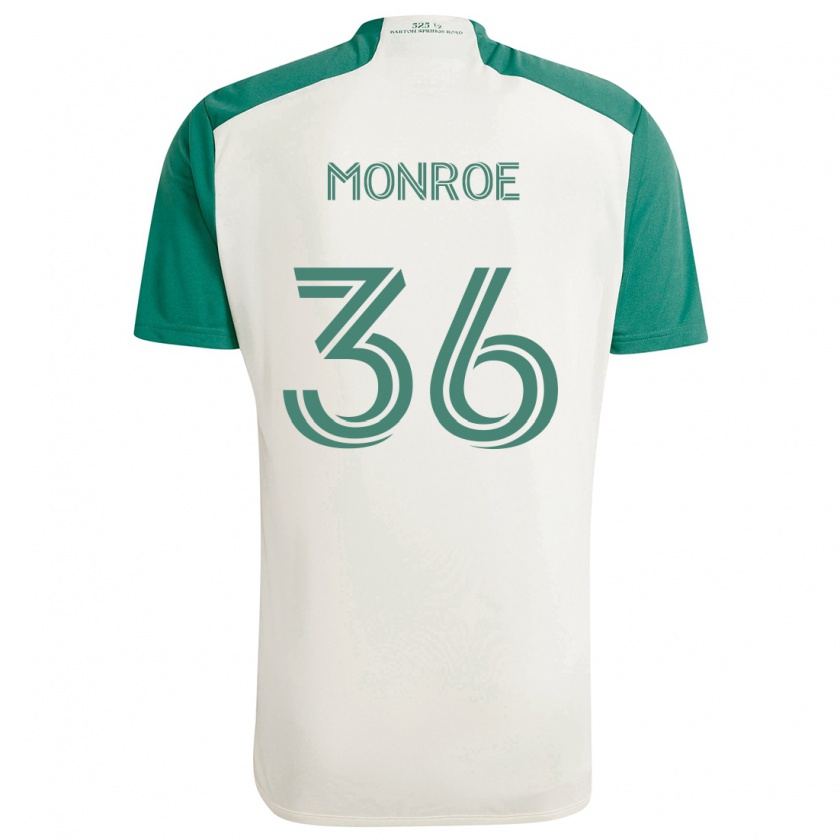 Kandiny Hombre Camiseta Greg Monroe #36 Colores Tostados Verde 2ª Equipación 2024/25 La Camisa Chile