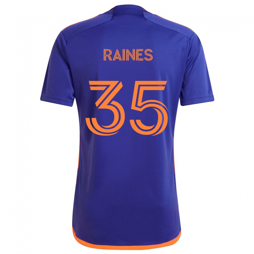 Kandiny Hombre Camiseta Brooklyn Raines #35 Púrpura Naranja 2ª Equipación 2024/25 La Camisa Chile