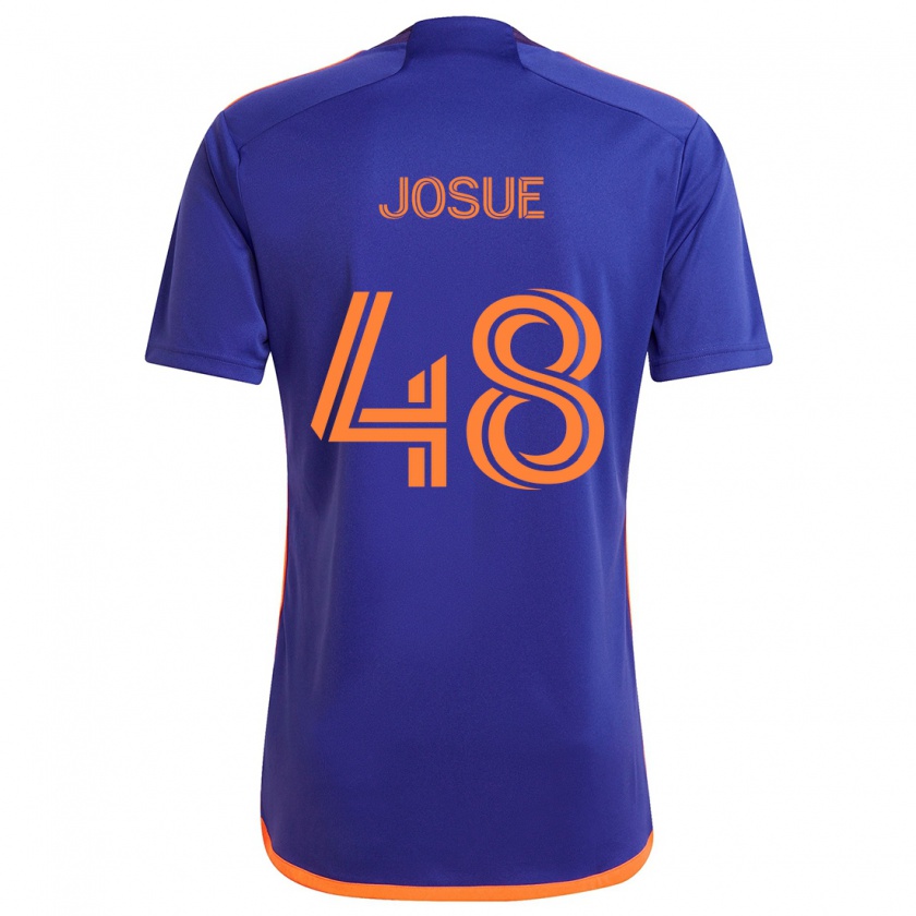 Kandiny Hombre Camiseta Josué Souza #48 Púrpura Naranja 2ª Equipación 2024/25 La Camisa Chile