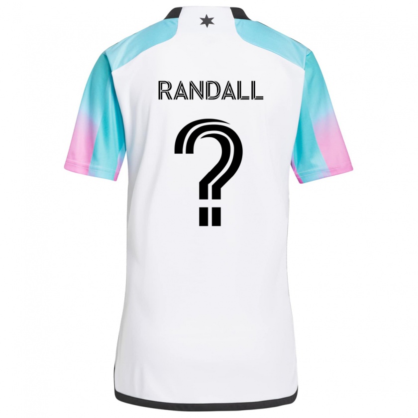 Kandiny Hombre Camiseta Alisa Randall #0 Blanco Azul Negro 2ª Equipación 2024/25 La Camisa Chile