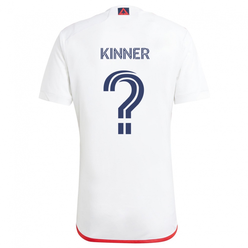 Kandiny Hombre Camiseta Sage Kinner #0 Blanco Rojo 2ª Equipación 2024/25 La Camisa Chile