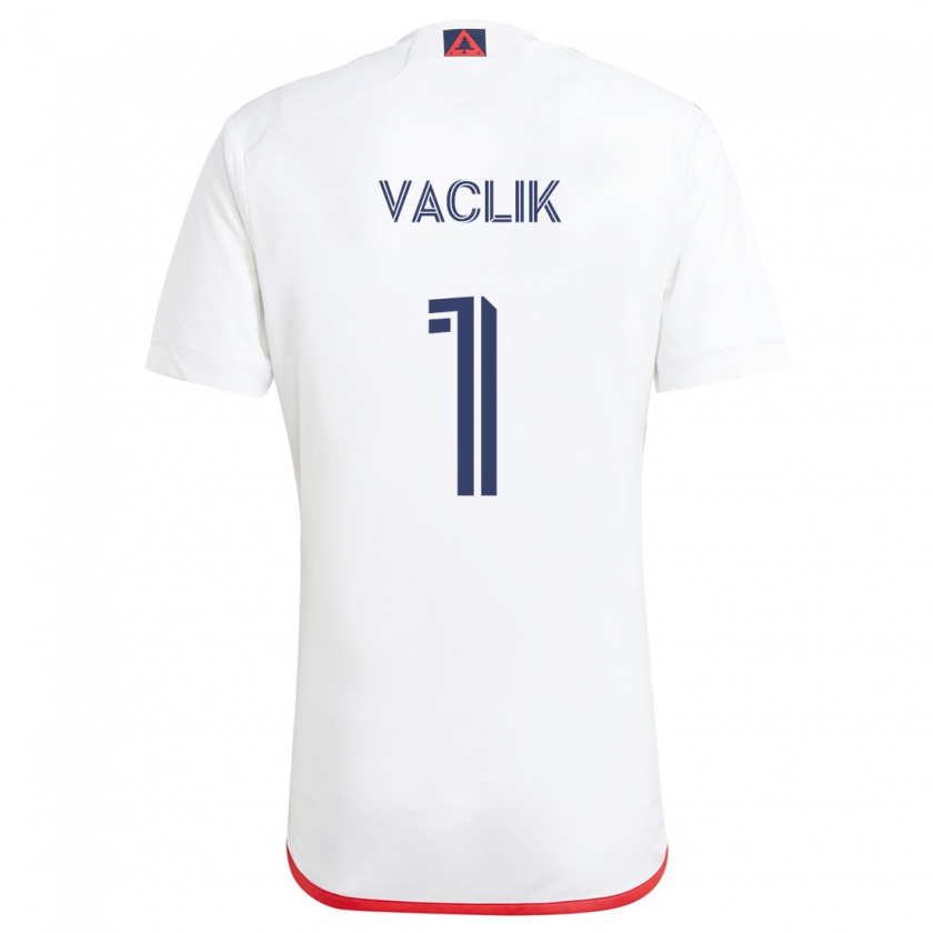 Kandiny Hombre Camiseta Tomas Vaclik #1 Blanco Rojo 2ª Equipación 2024/25 La Camisa Chile