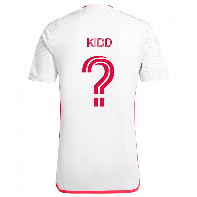 Kandiny Hombre Camiseta Matteo Kidd #0 Blanco Rojo 2ª Equipación 2024/25 La Camisa Chile