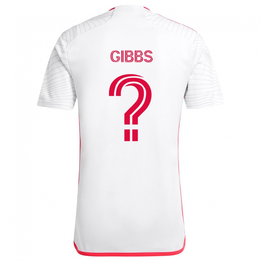 Kandiny Hombre Camiseta Ryley Gibbs #0 Blanco Rojo 2ª Equipación 2024/25 La Camisa Chile