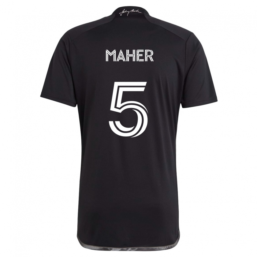 Kandiny Hombre Camiseta Jack Maher #5 Negro 2ª Equipación 2024/25 La Camisa Chile