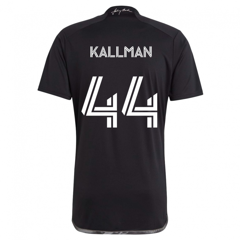 Kandiny Hombre Camiseta Brent Kallman #44 Negro 2ª Equipación 2024/25 La Camisa Chile