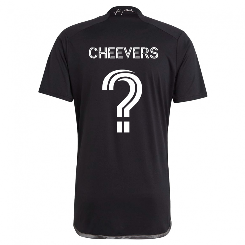 Kandiny Hombre Camiseta Scott Cheevers #0 Negro 2ª Equipación 2024/25 La Camisa Chile