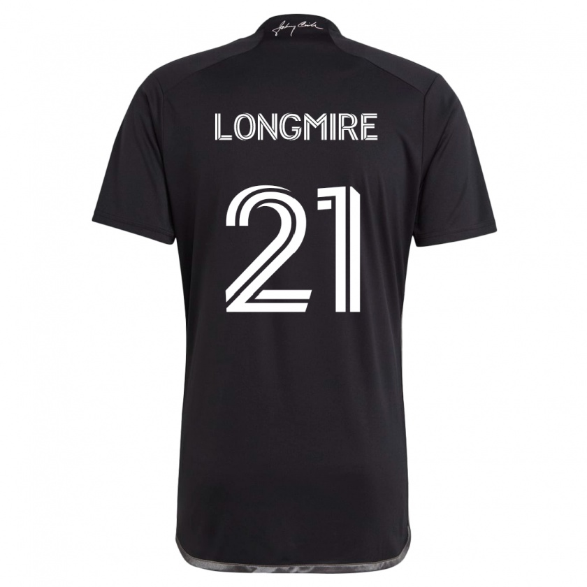 Kandiny Hombre Camiseta Ahmed Longmire #21 Negro 2ª Equipación 2024/25 La Camisa Chile