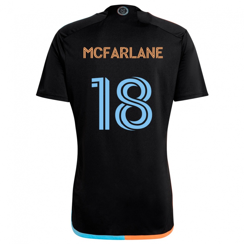 Kandiny Hombre Camiseta Christian Mcfarlane #18 Negro Naranja Azul 2ª Equipación 2024/25 La Camisa Chile