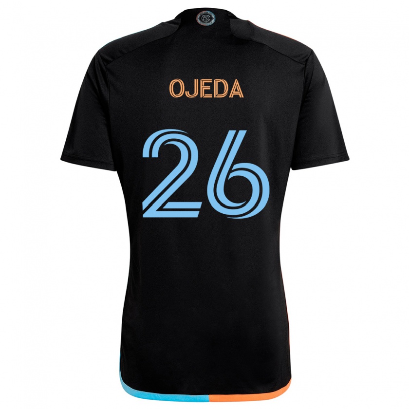 Kandiny Hombre Camiseta Agustín Ojeda #26 Negro Naranja Azul 2ª Equipación 2024/25 La Camisa Chile