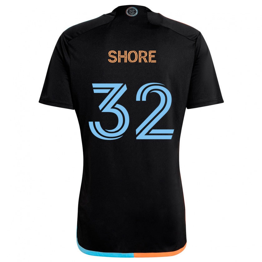 Kandiny Hombre Camiseta Jonathan Shore #32 Negro Naranja Azul 2ª Equipación 2024/25 La Camisa Chile