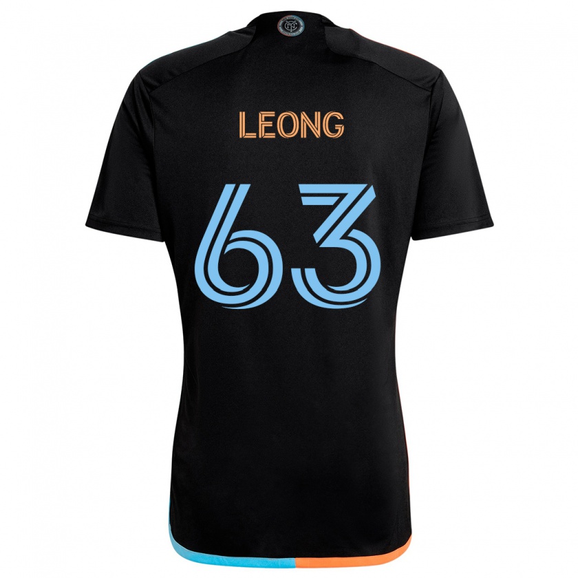 Kandiny Hombre Camiseta Matthew Leong #63 Negro Naranja Azul 2ª Equipación 2024/25 La Camisa Chile