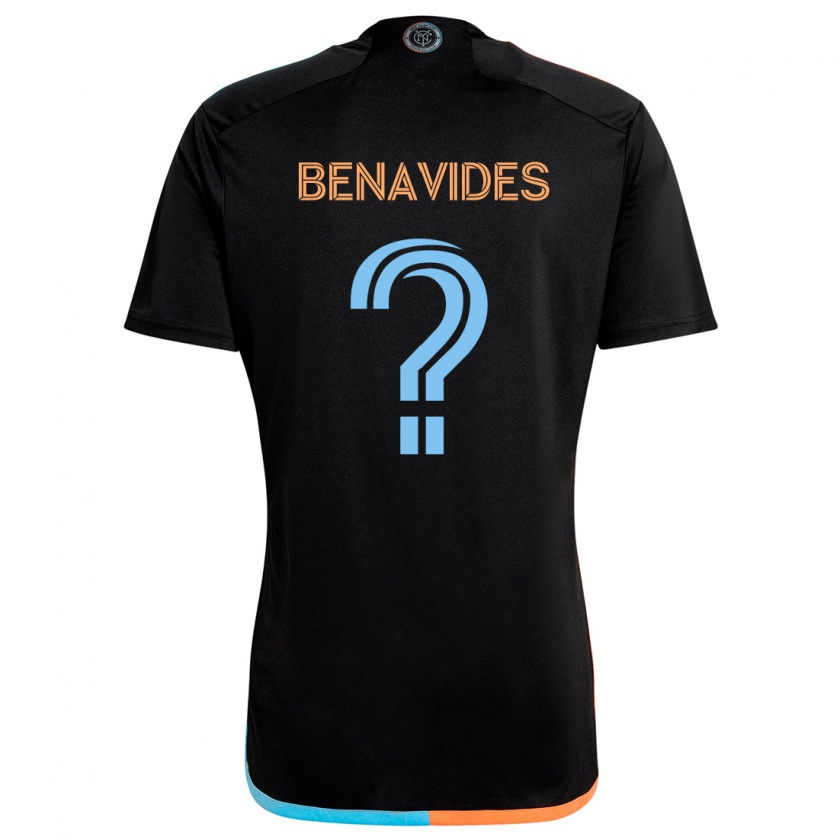 Kandiny Hombre Camiseta Matthew Benavides #0 Negro Naranja Azul 2ª Equipación 2024/25 La Camisa Chile