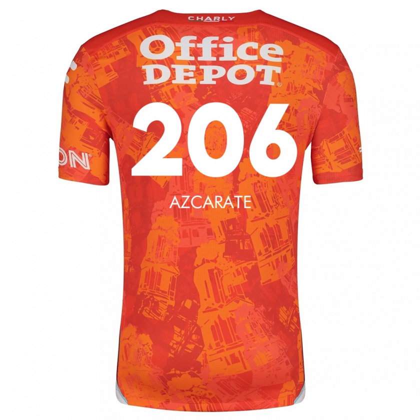 Kandiny Hombre Camiseta Yerar Azcárate #206 Naranja Blanco 2ª Equipación 2024/25 La Camisa Chile