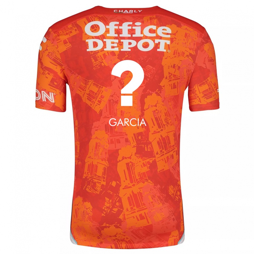 Kandiny Hombre Camiseta Gael Garcia #0 Naranja Blanco 2ª Equipación 2024/25 La Camisa Chile