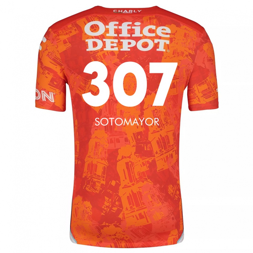 Kandiny Hombre Camiseta Jacob Sotomayor #307 Naranja Blanco 2ª Equipación 2024/25 La Camisa Chile