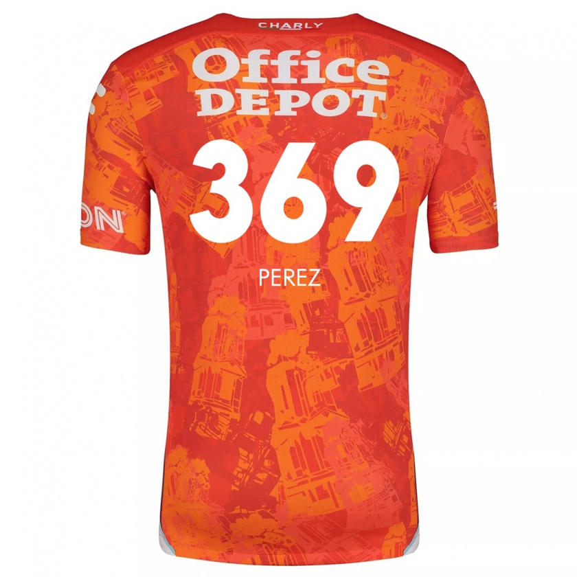 Kandiny Hombre Camiseta Santiago Pérez #369 Naranja Blanco 2ª Equipación 2024/25 La Camisa Chile