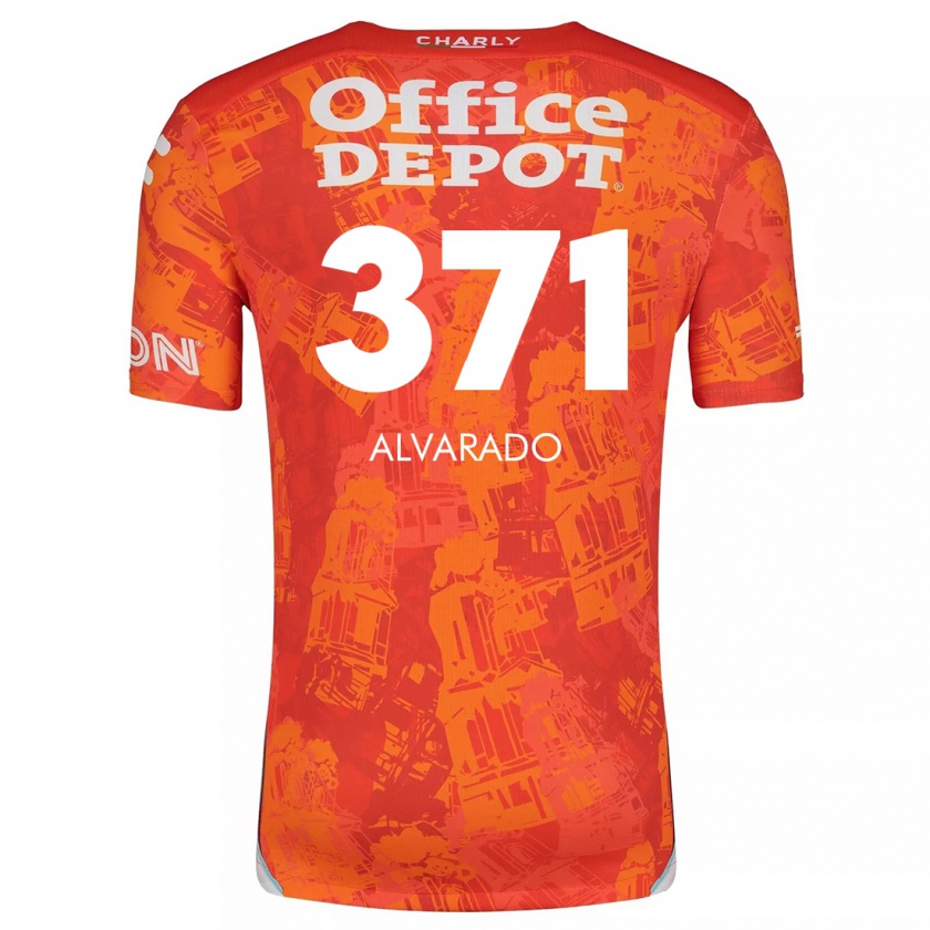 Kandiny Hombre Camiseta Brandon Alvarado #371 Naranja Blanco 2ª Equipación 2024/25 La Camisa Chile