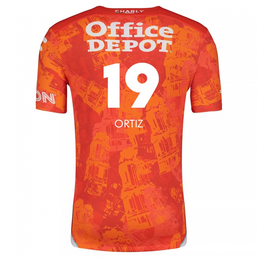 Kandiny Hombre Camiseta Celso Ortiz #19 Naranja Blanco 2ª Equipación 2024/25 La Camisa Chile