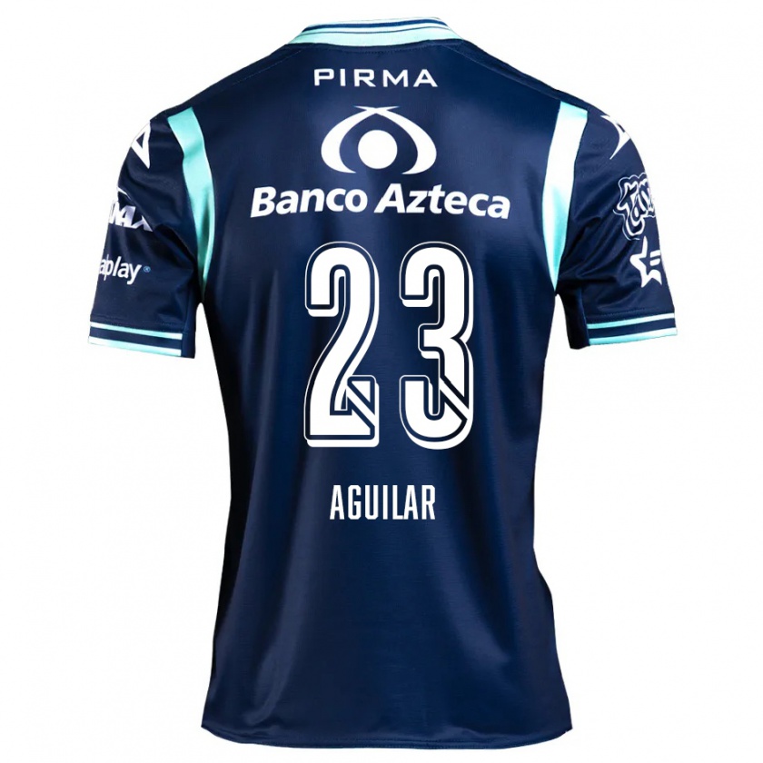 Kandiny Hombre Camiseta Daniel Aguilar #23 Azul Marino 2ª Equipación 2024/25 La Camisa Chile