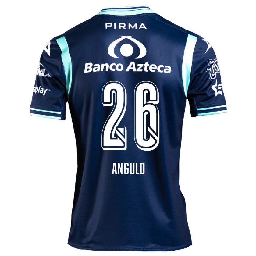 Kandiny Hombre Camiseta Brayan Angulo #26 Azul Marino 2ª Equipación 2024/25 La Camisa Chile