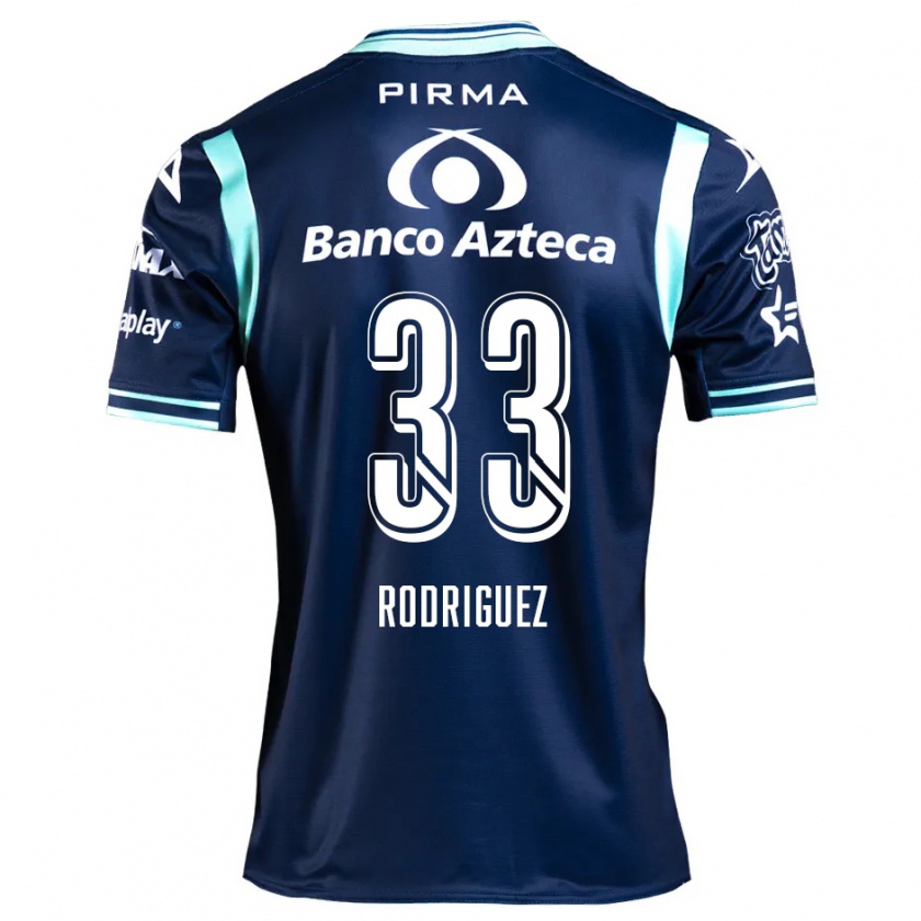 Kandiny Hombre Camiseta Jorge Rodríguez #33 Azul Marino 2ª Equipación 2024/25 La Camisa Chile