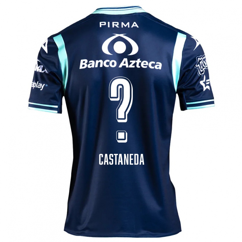 Kandiny Hombre Camiseta Christian Castañeda #0 Azul Marino 2ª Equipación 2024/25 La Camisa Chile