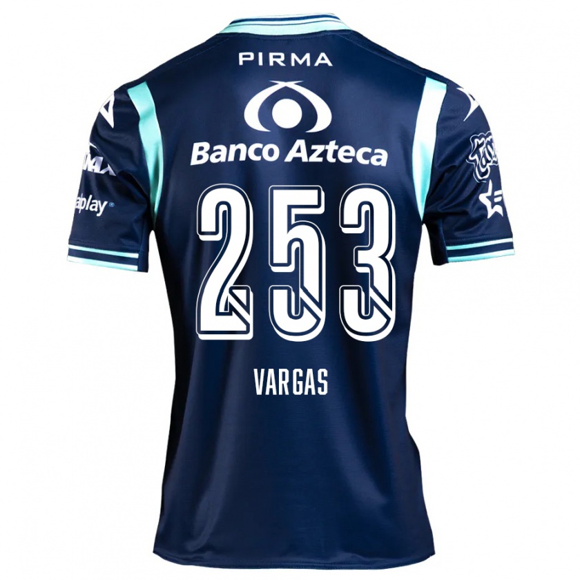 Kandiny Hombre Camiseta Edwin Vargas #253 Azul Marino 2ª Equipación 2024/25 La Camisa Chile