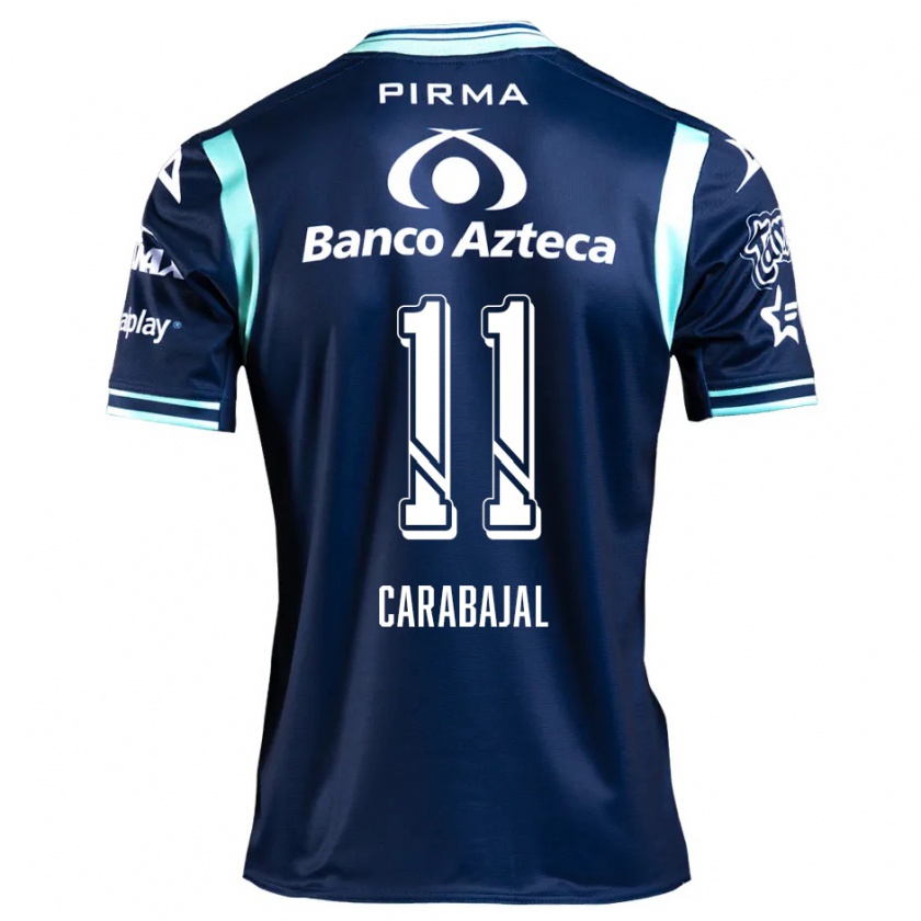 Kandiny Hombre Camiseta Gabriel Carabajal #11 Azul Marino 2ª Equipación 2024/25 La Camisa Chile