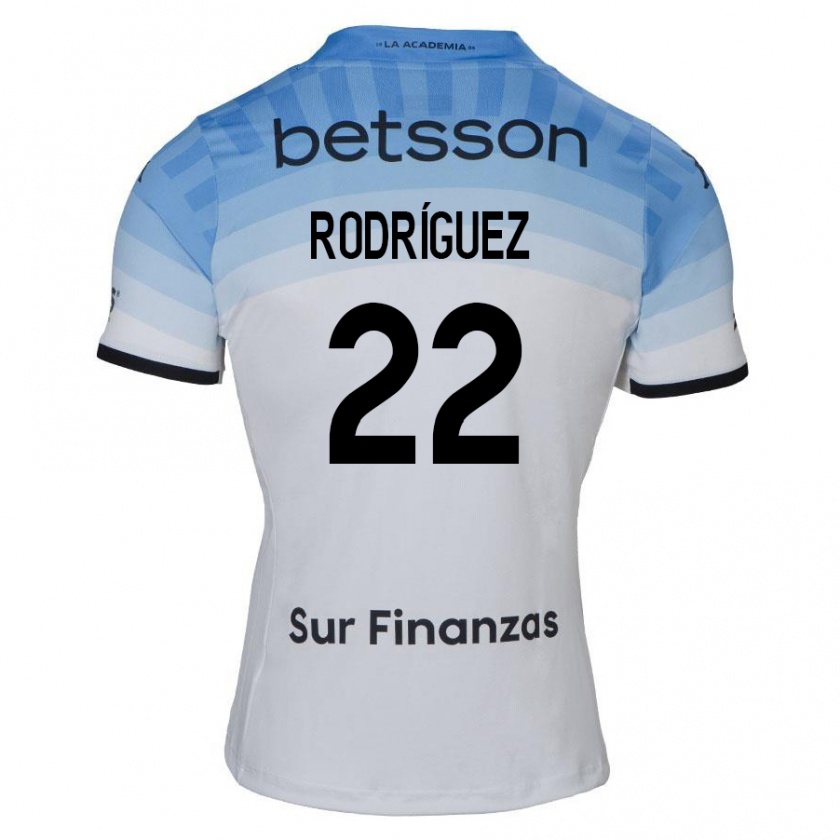 Kandiny Hombre Camiseta Baltasar Rodríguez #22 Blanco Azul Negro 2ª Equipación 2024/25 La Camisa Chile