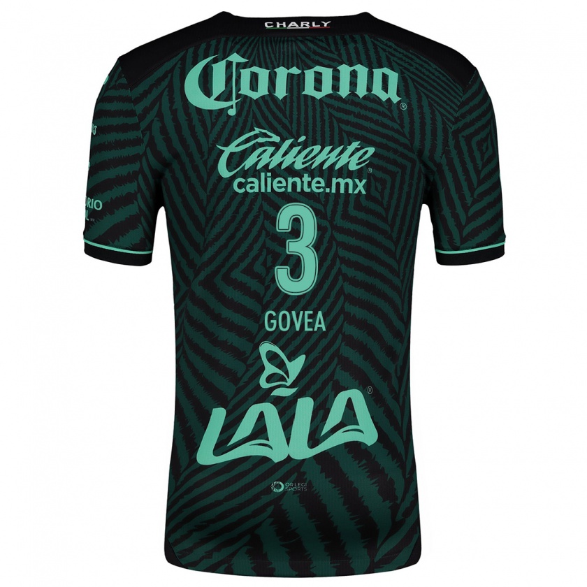 Kandiny Hombre Camiseta Ismael Govea #3 Verde Negro 2ª Equipación 2024/25 La Camisa Chile