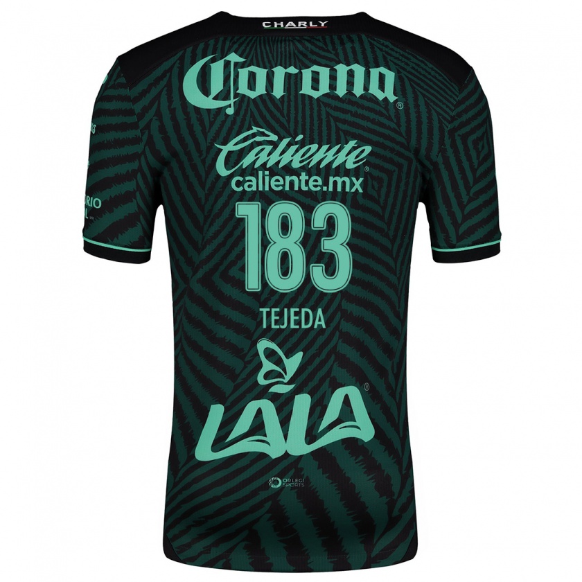 Kandiny Hombre Camiseta Juan Tejeda #183 Verde Negro 2ª Equipación 2024/25 La Camisa Chile