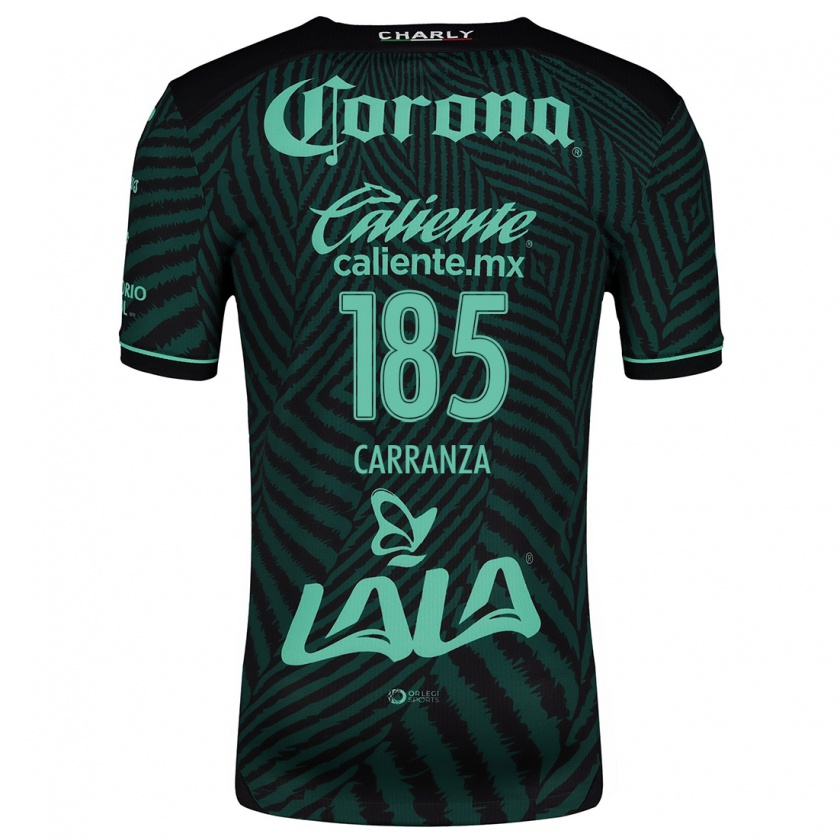 Kandiny Hombre Camiseta Héctor Carranza #185 Verde Negro 2ª Equipación 2024/25 La Camisa Chile