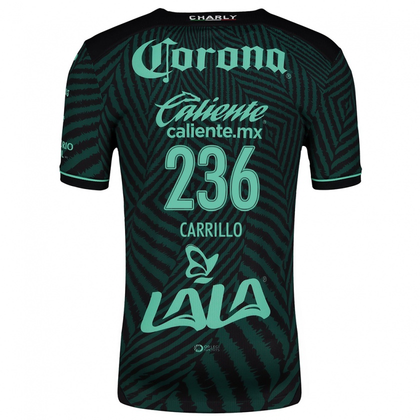 Kandiny Hombre Camiseta Fernando Carrillo #236 Verde Negro 2ª Equipación 2024/25 La Camisa Chile