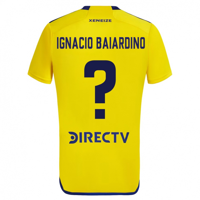 Kandiny Hombre Camiseta Juan Ignacio Baiardino #0 Amarillo Azul 2ª Equipación 2024/25 La Camisa Chile