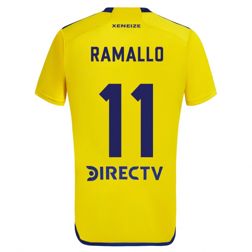 Kandiny Hombre Camiseta Yael Ramallo #11 Amarillo Azul 2ª Equipación 2024/25 La Camisa Chile