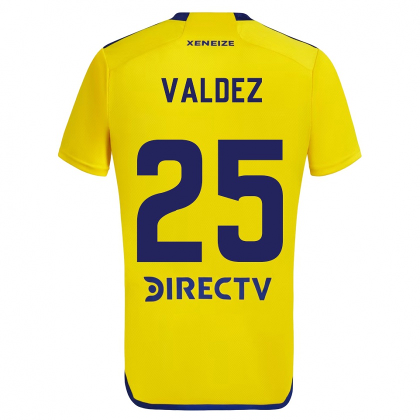 Kandiny Hombre Camiseta Bruno Valdez #25 Amarillo Azul 2ª Equipación 2024/25 La Camisa Chile