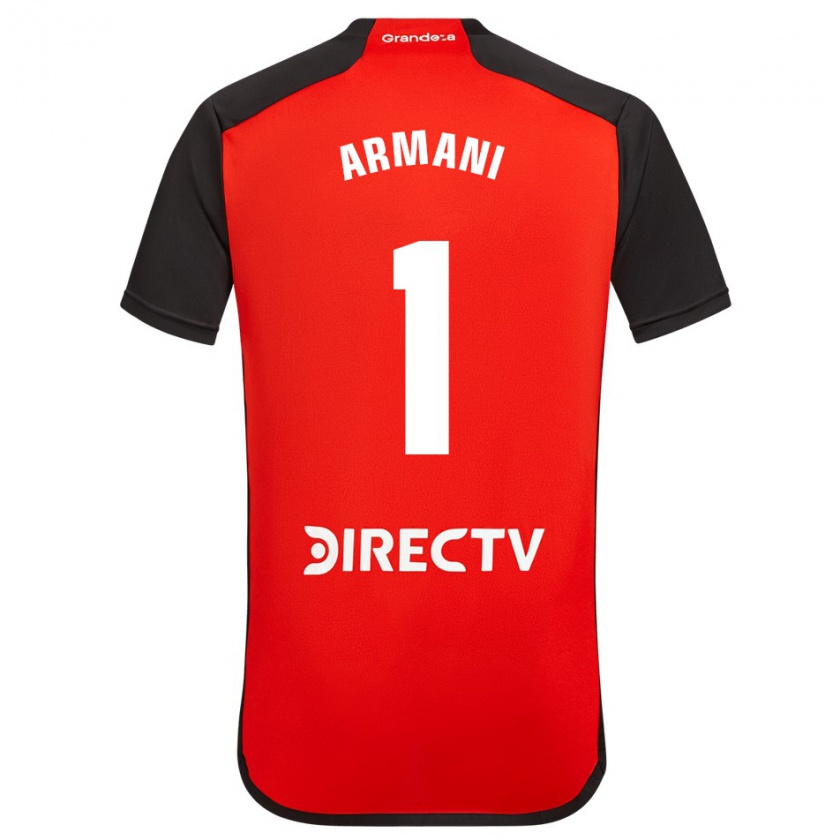 Kandiny Hombre Camiseta Franco Armani #1 Rojo Negro Blanco 2ª Equipación 2024/25 La Camisa Chile