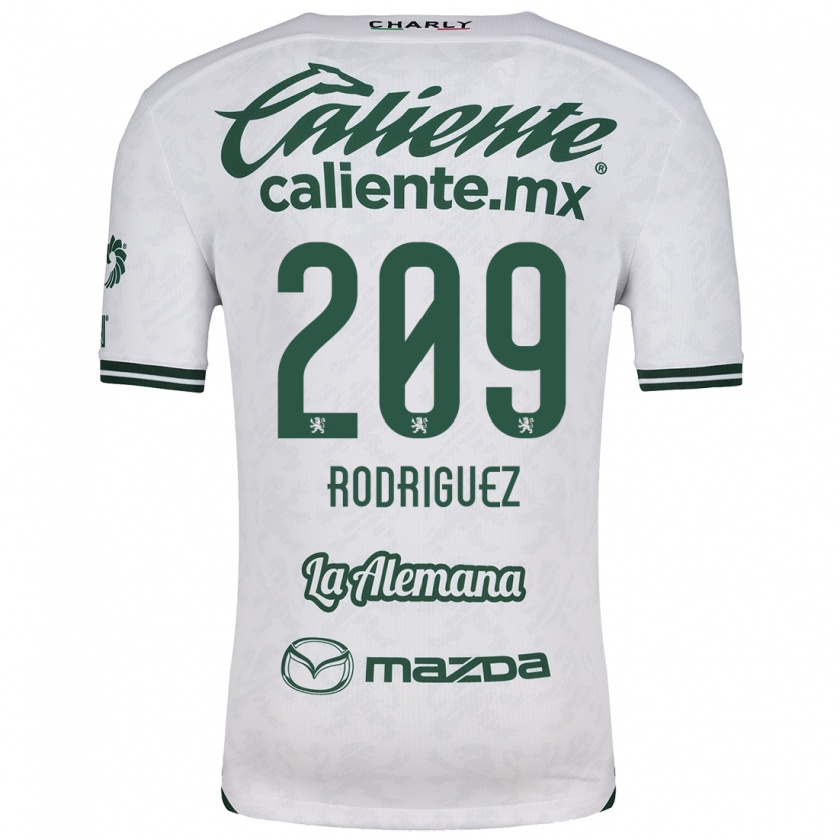 Kandiny Hombre Camiseta Víctor Rodríguez #209 Blanco Verde 2ª Equipación 2024/25 La Camisa Chile