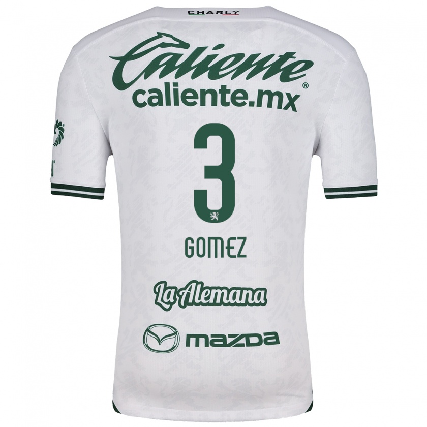 Kandiny Hombre Camiseta Karen Gómez #3 Blanco Verde 2ª Equipación 2024/25 La Camisa Chile